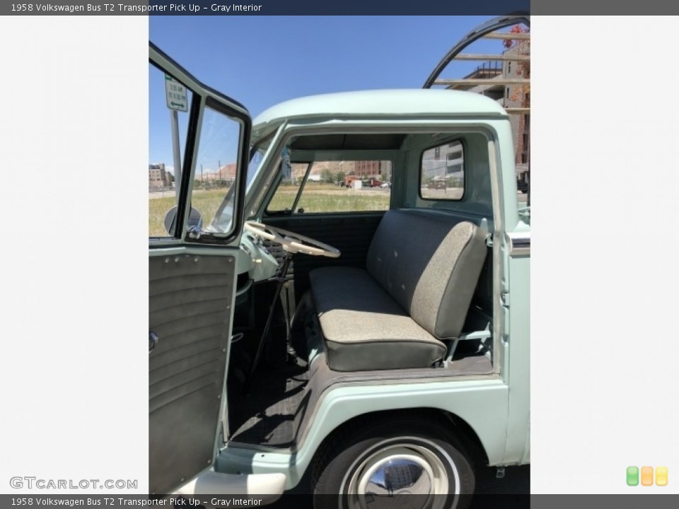 Gray Interior Front Seat for the 1958 Volkswagen Bus T2 Transporter Pick Up #138524642