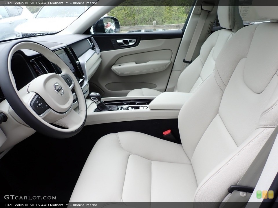 Blonde Interior Front Seat for the 2020 Volvo XC60 T6 AWD Momentum #138527124