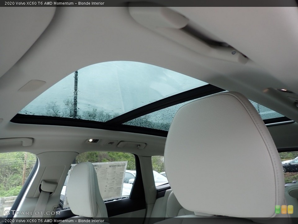 Blonde Interior Sunroof for the 2020 Volvo XC60 T6 AWD Momentum #138527237