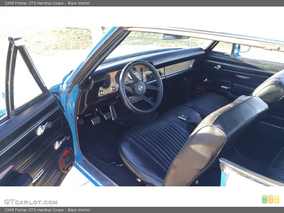Black Interior Photo for the 1968 Pontiac GTO Hardtop Coupe #138527364