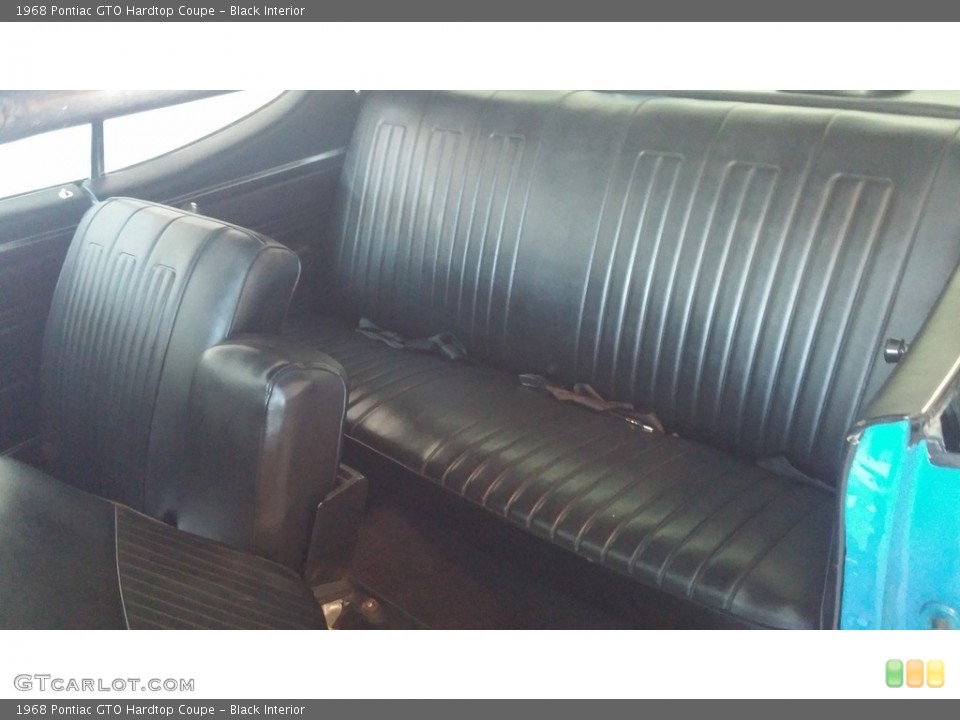Black Interior Rear Seat for the 1968 Pontiac GTO Hardtop Coupe #138527499