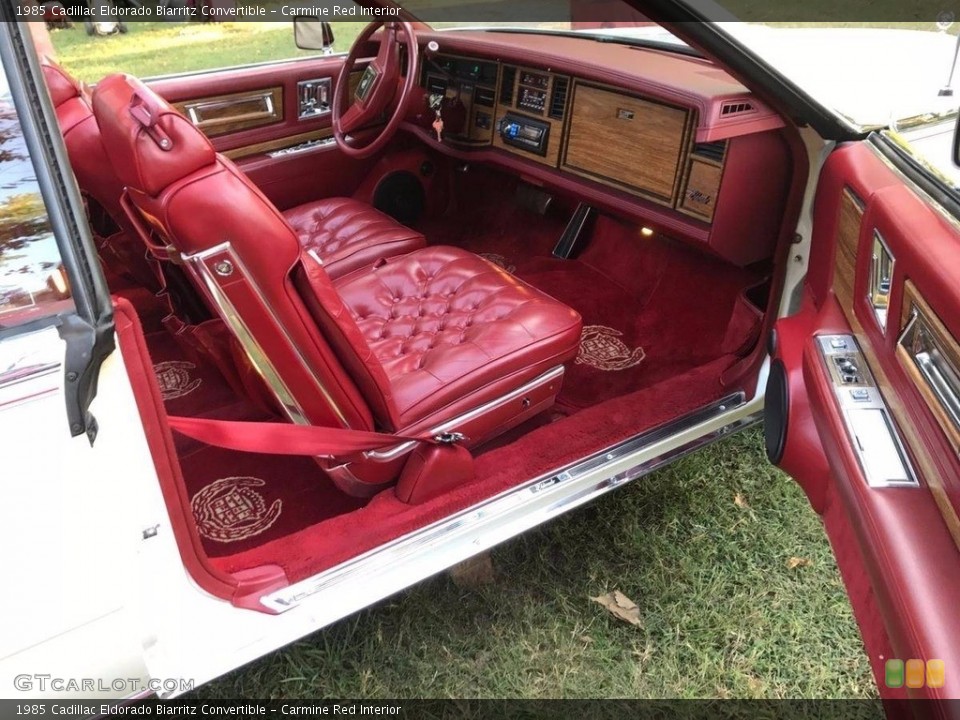 Carmine Red Interior Front Seat for the 1985 Cadillac Eldorado Biarritz Convertible #138528258