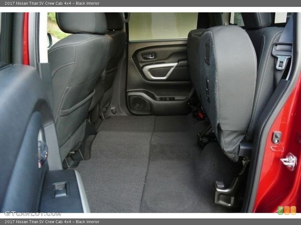 Black Interior Rear Seat for the 2017 Nissan Titan SV Crew Cab 4x4 #138528894