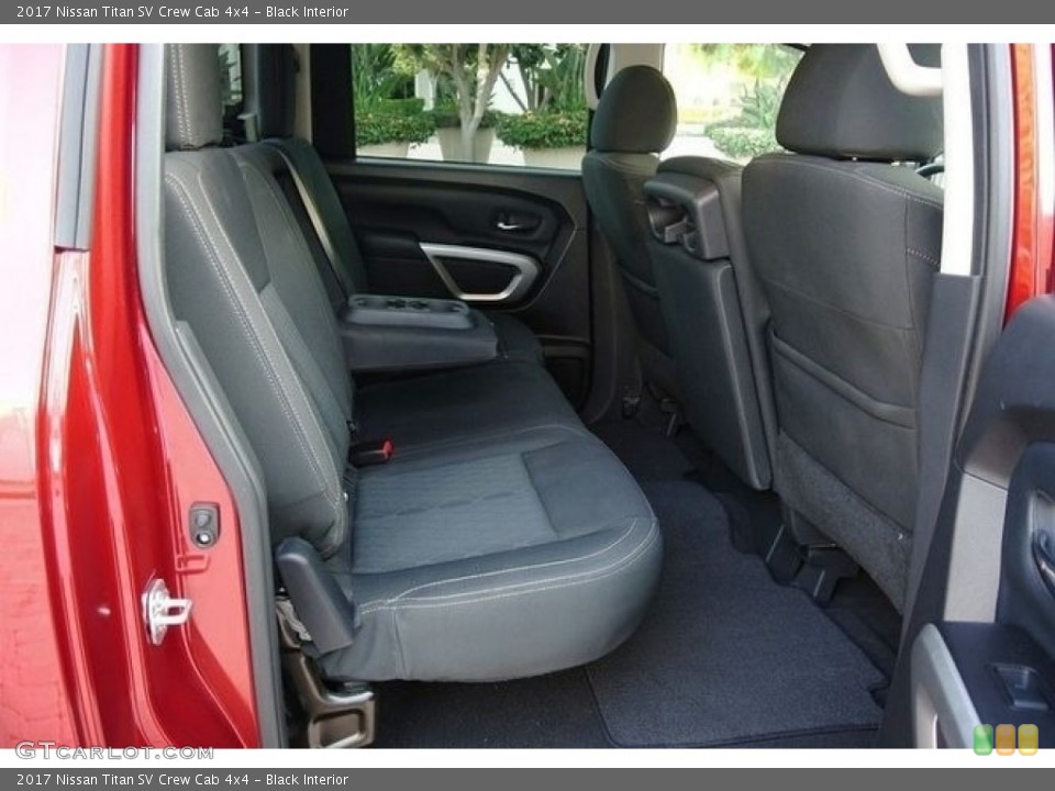 Black Interior Rear Seat for the 2017 Nissan Titan SV Crew Cab 4x4 #138528909