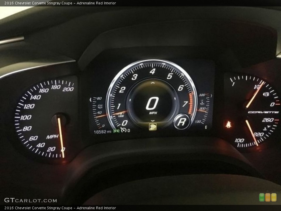 Adrenaline Red Interior Gauges for the 2016 Chevrolet Corvette Stingray Coupe #138529914