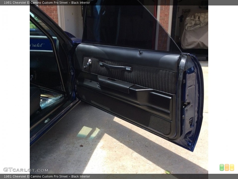 Black Interior Door Panel for the 1981 Chevrolet El Camino Custom Pro Street #138533274
