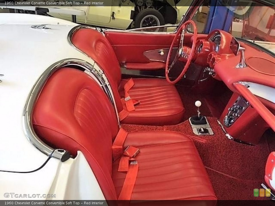 Red 1960 Chevrolet Corvette Interiors