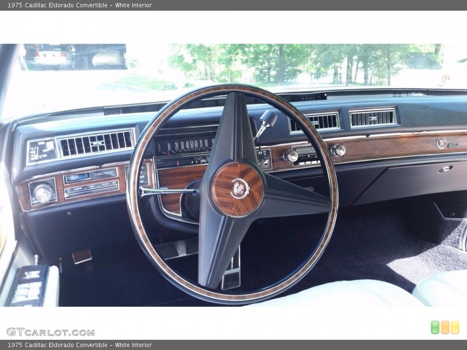 White Interior Steering Wheel for the 1975 Cadillac Eldorado Convertible #138533754