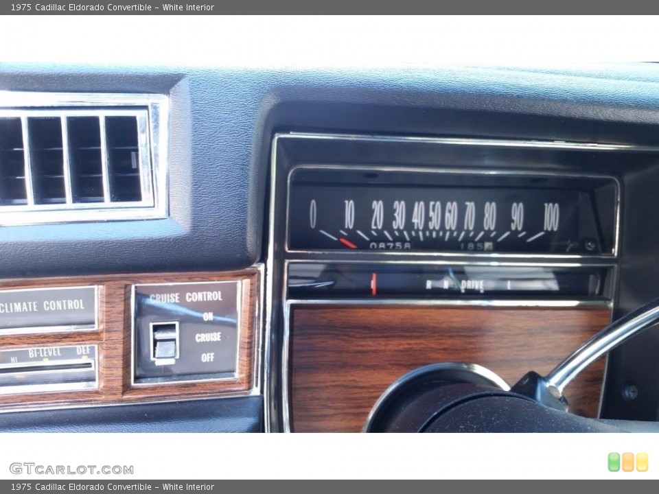 White Interior Gauges for the 1975 Cadillac Eldorado Convertible #138533778