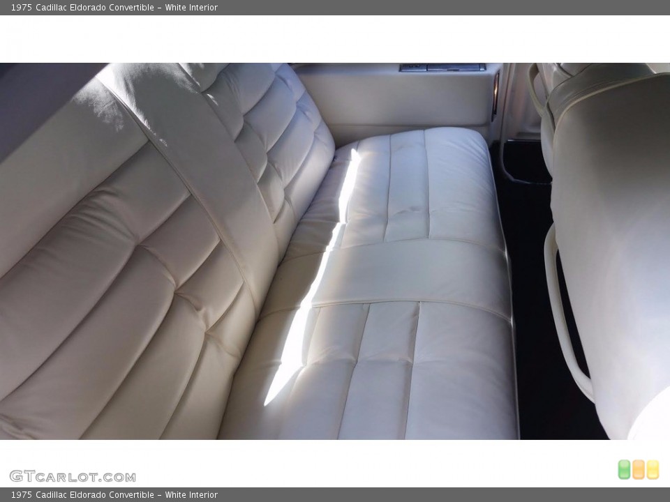 White Interior Rear Seat for the 1975 Cadillac Eldorado Convertible #138533817