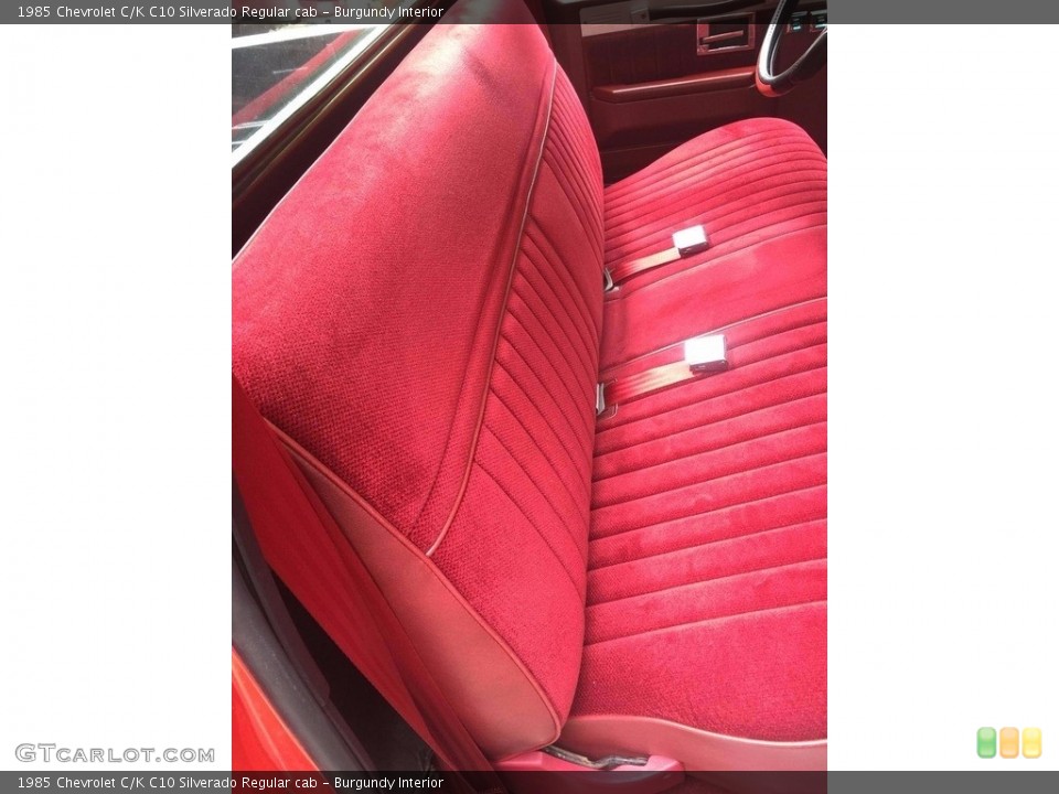 Burgundy Interior Front Seat for the 1985 Chevrolet C/K C10 Silverado Regular cab #138534498