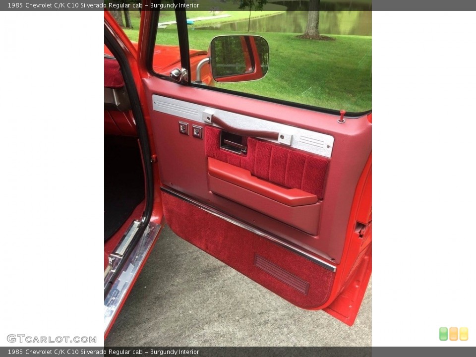 Burgundy Interior Door Panel for the 1985 Chevrolet C/K C10 Silverado Regular cab #138534603