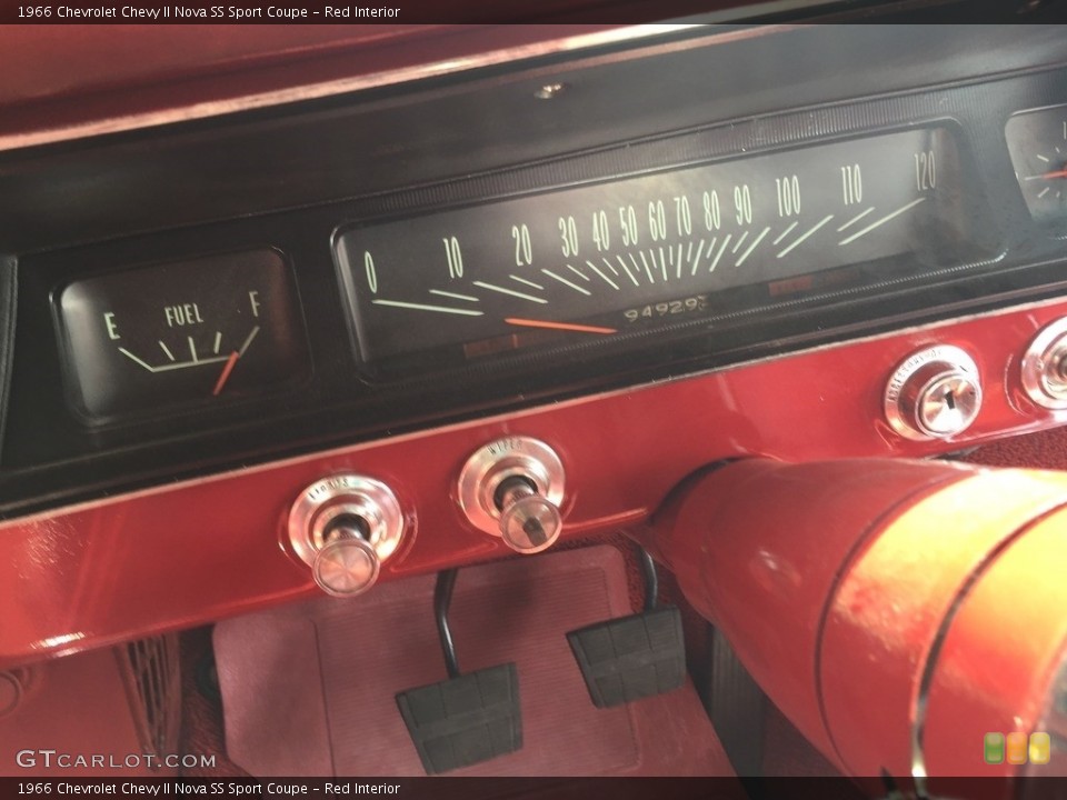 Red Interior Gauges for the 1966 Chevrolet Chevy II Nova SS Sport Coupe #138534870