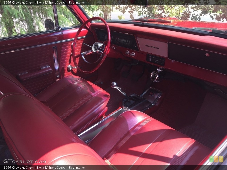 Red 1966 Chevrolet Chevy II Interiors