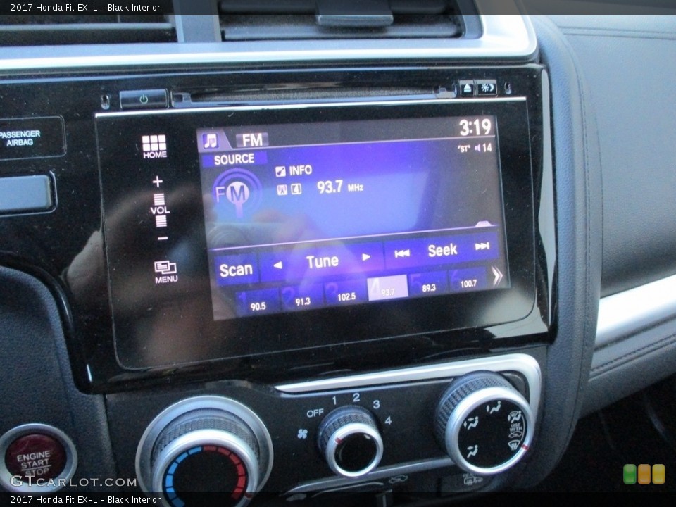 Black Interior Controls for the 2017 Honda Fit EX-L #138536241