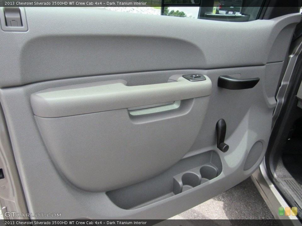 Dark Titanium Interior Door Panel for the 2013 Chevrolet Silverado 3500HD WT Crew Cab 4x4 #138536598