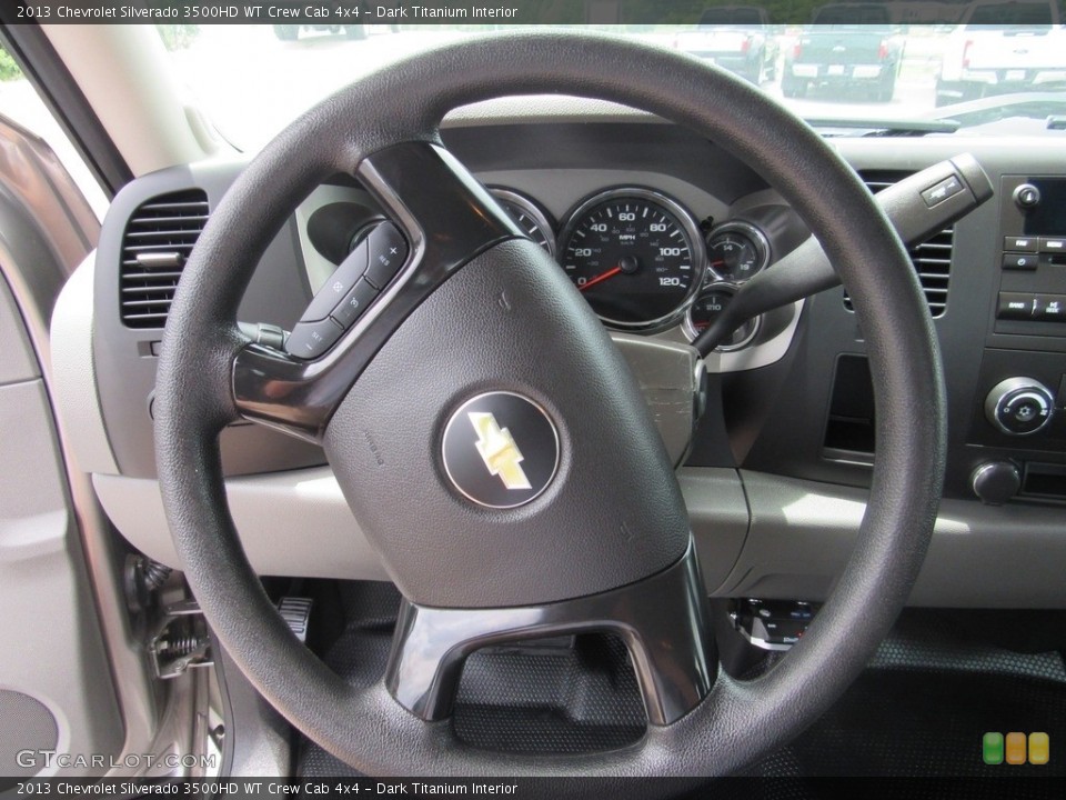 Dark Titanium Interior Steering Wheel for the 2013 Chevrolet Silverado 3500HD WT Crew Cab 4x4 #138536715