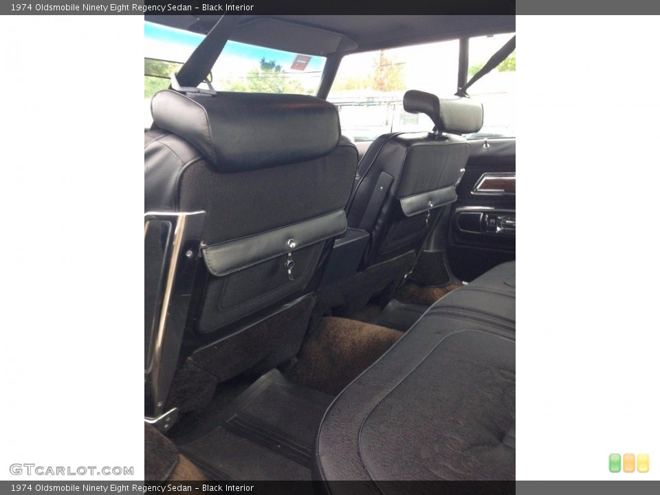 Black Interior Rear Seat for the 1974 Oldsmobile Ninety Eight Regency Sedan #138536769