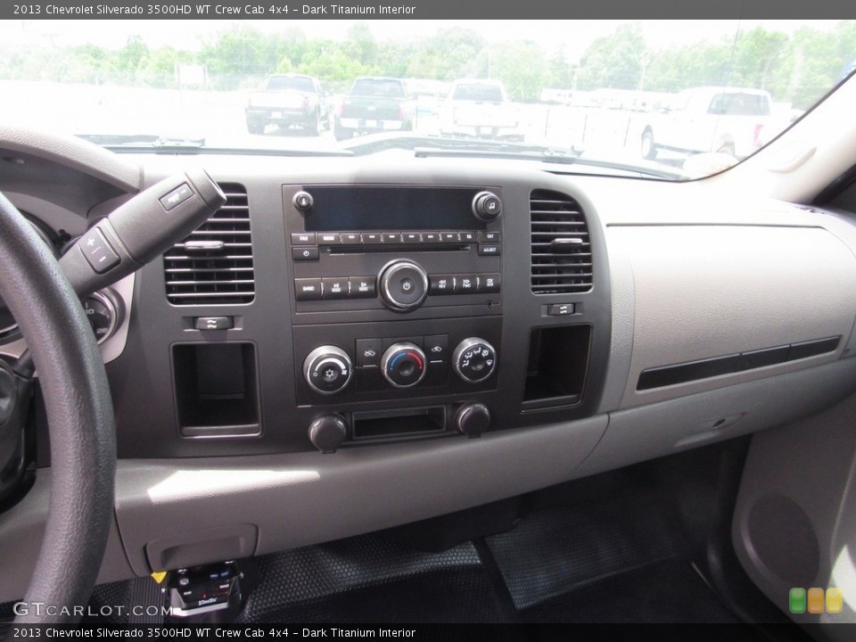 Dark Titanium Interior Controls for the 2013 Chevrolet Silverado 3500HD WT Crew Cab 4x4 #138536778
