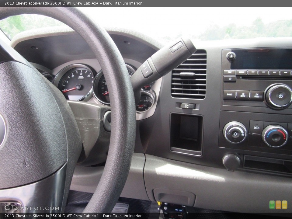 Dark Titanium Interior Controls for the 2013 Chevrolet Silverado 3500HD WT Crew Cab 4x4 #138536824