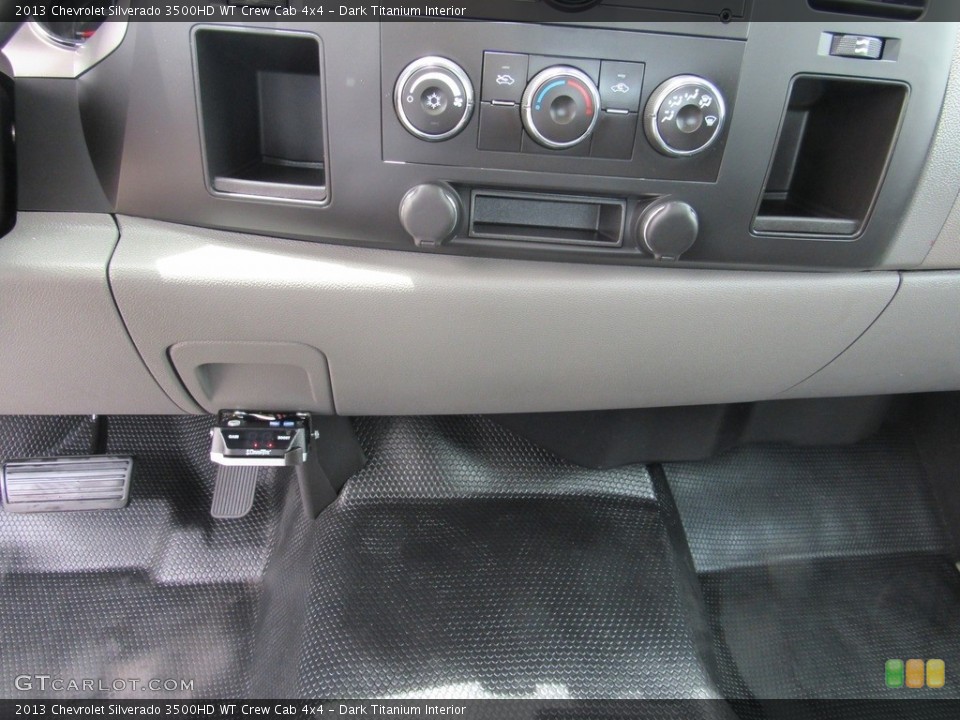 Dark Titanium Interior Controls for the 2013 Chevrolet Silverado 3500HD WT Crew Cab 4x4 #138536853