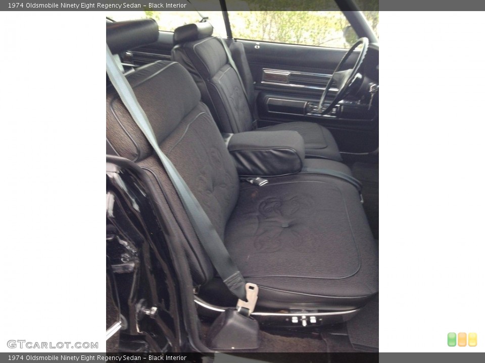 Black Interior Front Seat for the 1974 Oldsmobile Ninety Eight Regency Sedan #138536914