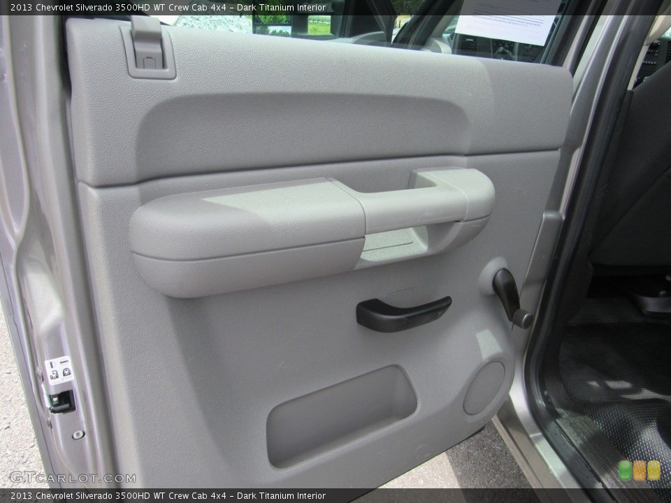Dark Titanium Interior Door Panel for the 2013 Chevrolet Silverado 3500HD WT Crew Cab 4x4 #138536973