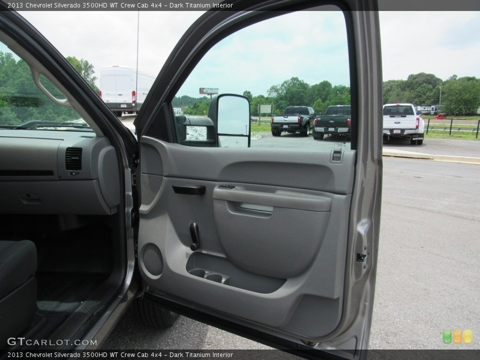 Dark Titanium Interior Door Panel for the 2013 Chevrolet Silverado 3500HD WT Crew Cab 4x4 #138537150