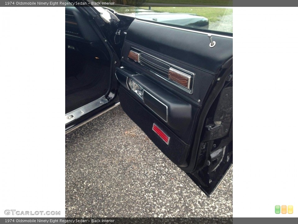 Black Interior Door Panel for the 1974 Oldsmobile Ninety Eight Regency Sedan #138537252