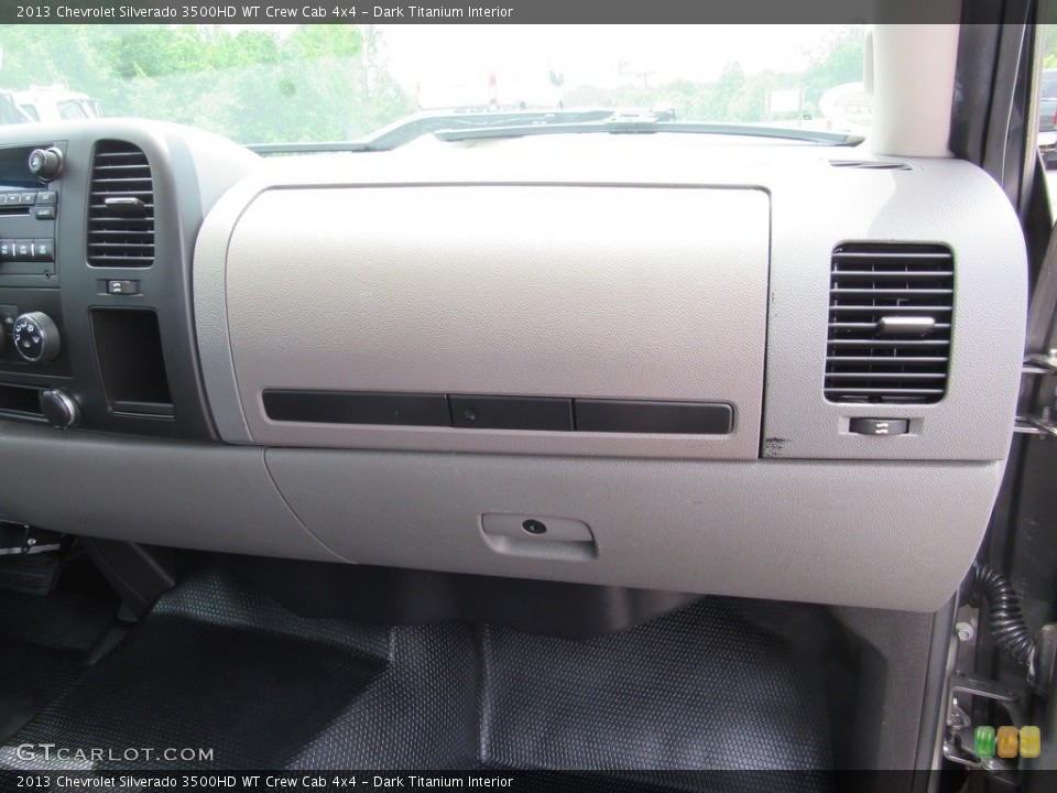 Dark Titanium Interior Dashboard for the 2013 Chevrolet Silverado 3500HD WT Crew Cab 4x4 #138537279