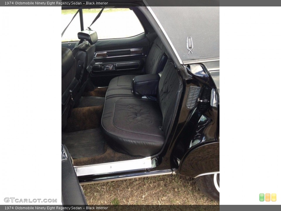 Black Interior Rear Seat for the 1974 Oldsmobile Ninety Eight Regency Sedan #138537294