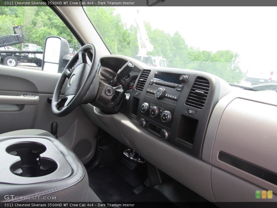 Dark Titanium Interior Controls for the 2013 Chevrolet Silverado 3500HD WT Crew Cab 4x4 #138537333