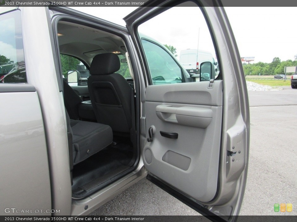 Dark Titanium Interior Door Panel for the 2013 Chevrolet Silverado 3500HD WT Crew Cab 4x4 #138537360