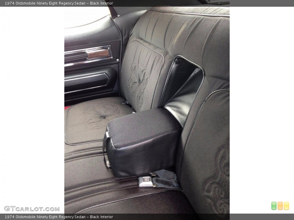 Black Interior Rear Seat for the 1974 Oldsmobile Ninety Eight Regency Sedan #138537369