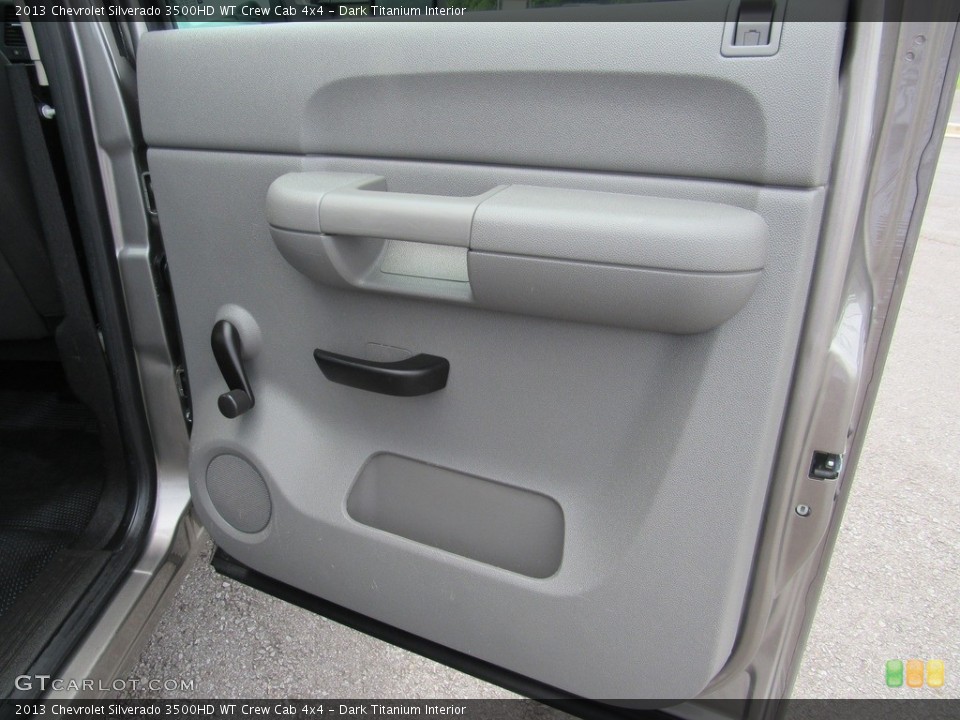 Dark Titanium Interior Door Panel for the 2013 Chevrolet Silverado 3500HD WT Crew Cab 4x4 #138537387