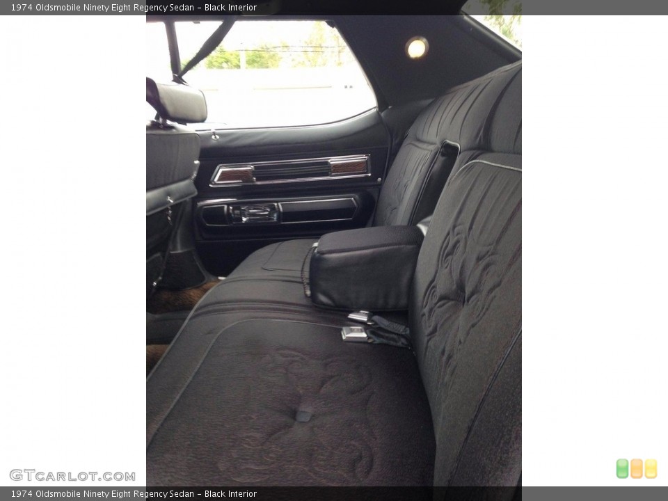 Black Interior Rear Seat for the 1974 Oldsmobile Ninety Eight Regency Sedan #138537390