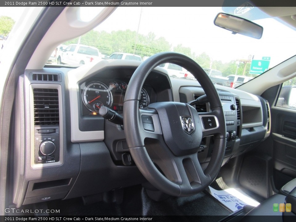 Dark Slate/Medium Graystone Interior Steering Wheel for the 2011 Dodge Ram 2500 HD SLT Crew Cab #138538248