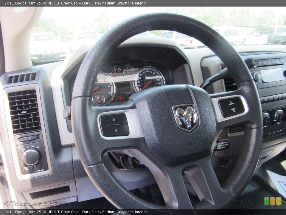 Dark Slate/Medium Graystone Interior Steering Wheel for the 2011 Dodge Ram 2500 HD SLT Crew Cab #138538272