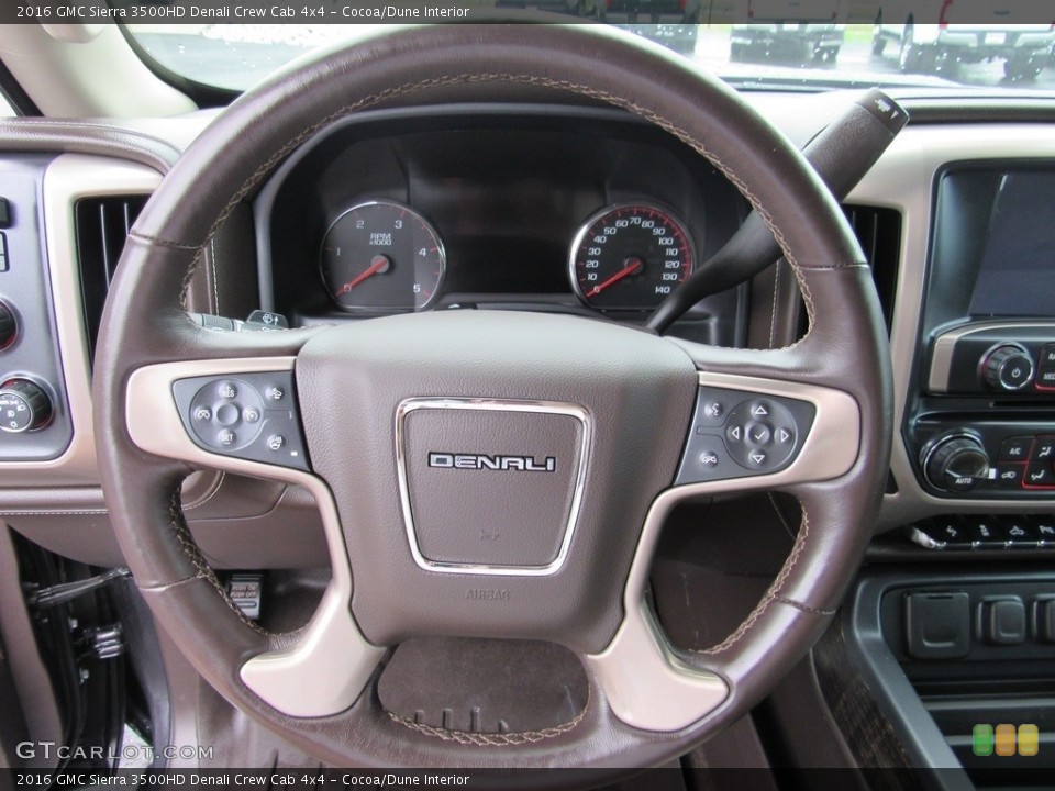 Cocoa/Dune Interior Steering Wheel for the 2016 GMC Sierra 3500HD Denali Crew Cab 4x4 #138539388