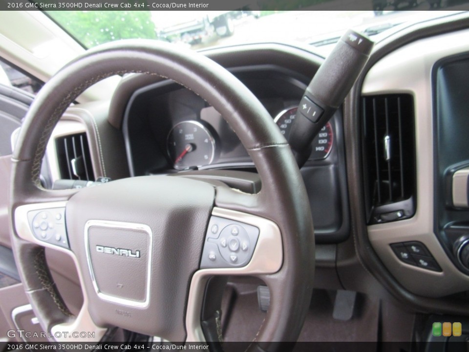 Cocoa/Dune Interior Steering Wheel for the 2016 GMC Sierra 3500HD Denali Crew Cab 4x4 #138539442