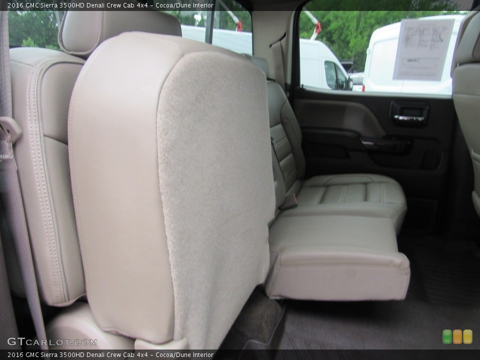 Cocoa/Dune Interior Rear Seat for the 2016 GMC Sierra 3500HD Denali Crew Cab 4x4 #138540054