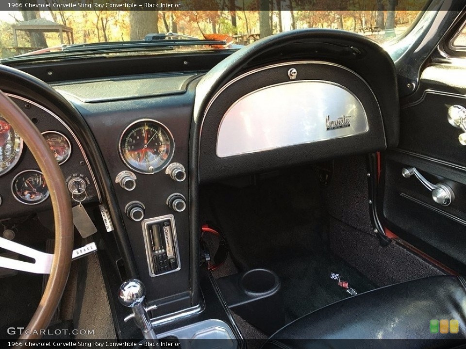 Black Interior Dashboard for the 1966 Chevrolet Corvette Sting Ray Convertible #138540075