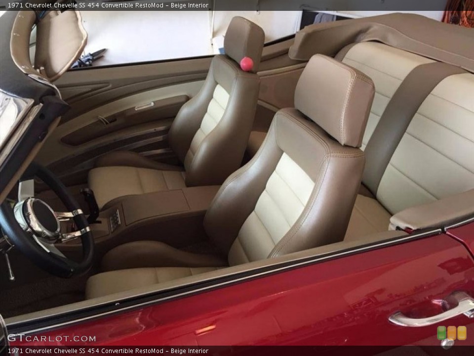 Beige Interior Photo for the 1971 Chevrolet Chevelle SS 454 Convertible RestoMod #138541122