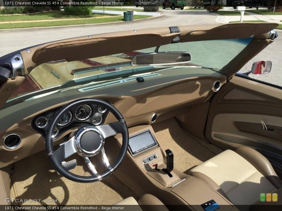 Beige Interior Dashboard for the 1971 Chevrolet Chevelle SS 454 Convertible RestoMod #138541345