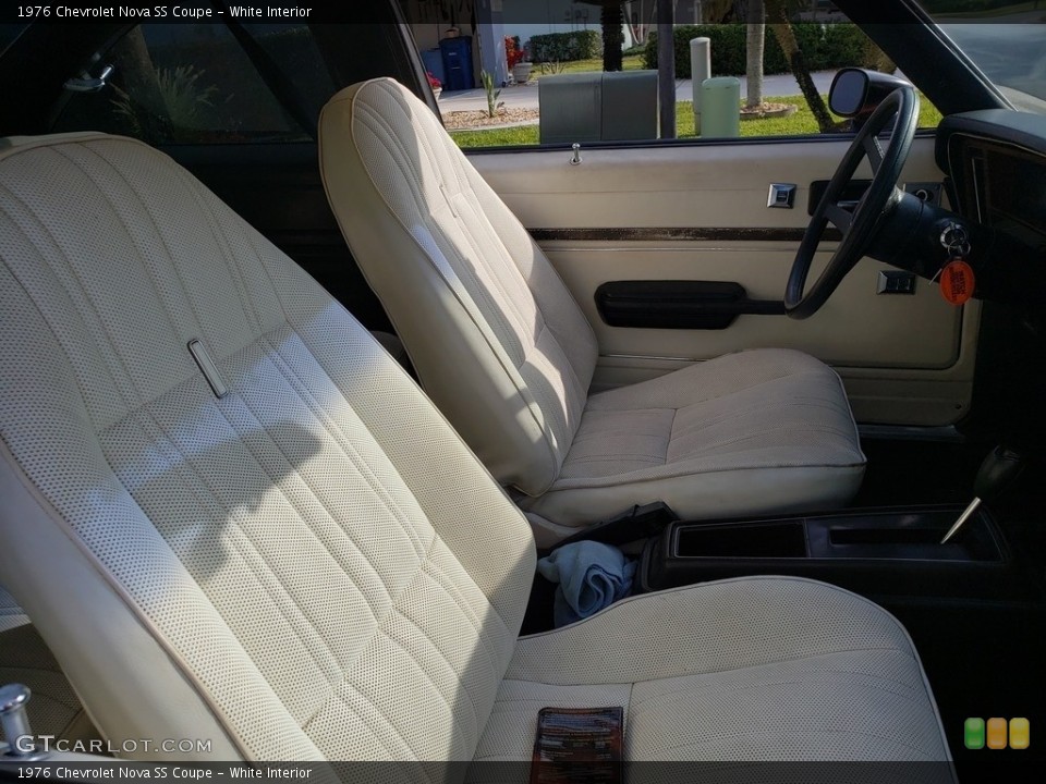 White Interior Front Seat for the 1976 Chevrolet Nova SS Coupe #138541476