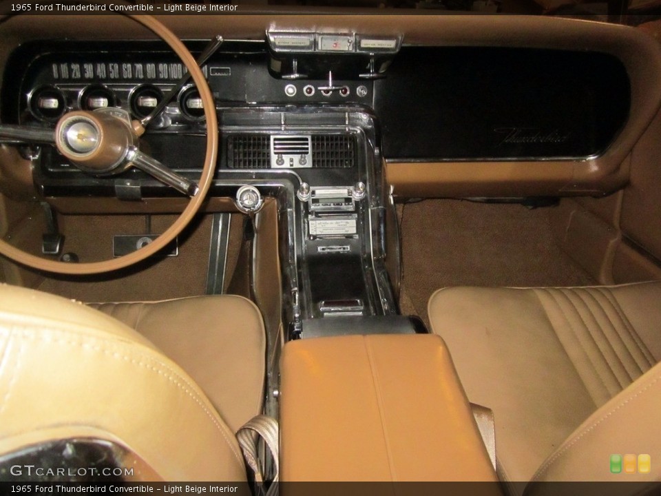 Light Beige Interior Dashboard for the 1965 Ford Thunderbird Convertible #138548382