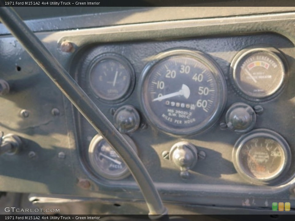 Green Interior Gauges for the 1971 Ford M151A2 4x4 Utility Truck #138549118