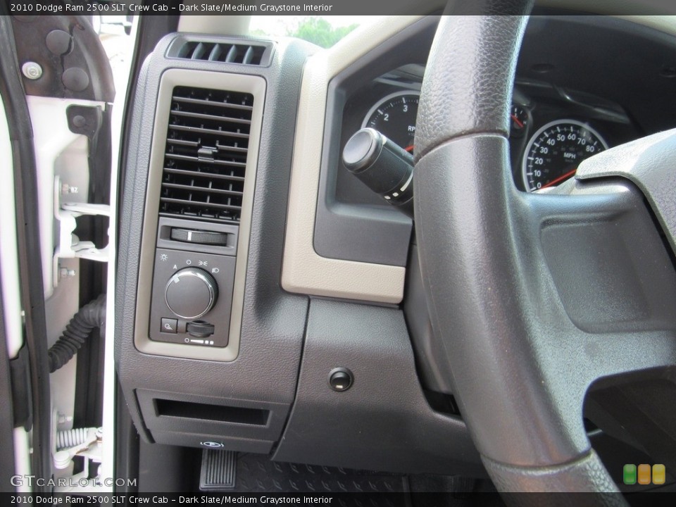 Dark Slate/Medium Graystone Interior Controls for the 2010 Dodge Ram 2500 SLT Crew Cab #138549149