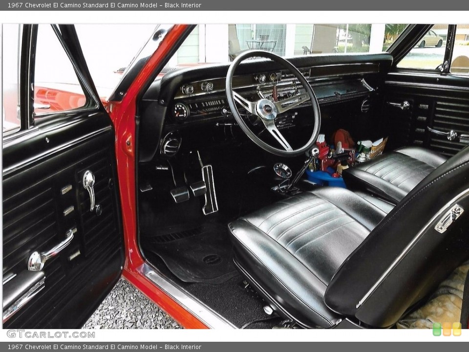 Black Interior Front Seat for the 1967 Chevrolet El Camino  #138551199
