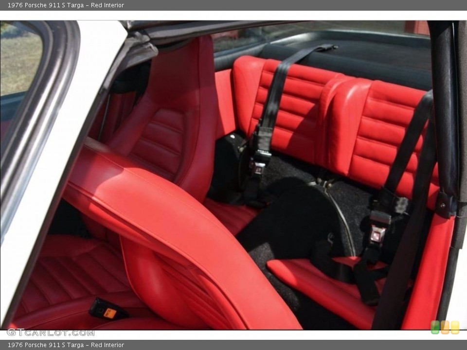 Red 1976 Porsche 911 Interiors